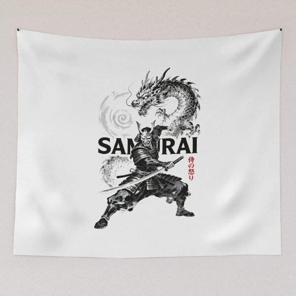 Item preview, Oni Mask Samurai and Dragon Spirit designed and sold by 8FistsofTees.