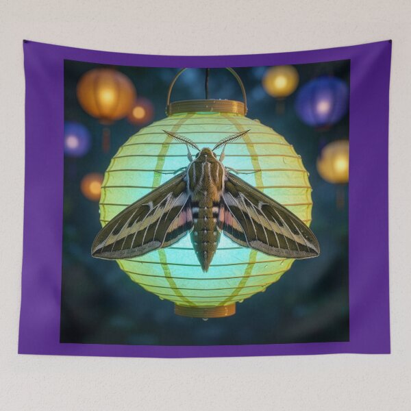 Item preview, White-Lined Sphinx Moth on Paper Lantern designed and sold by Tridentulus.