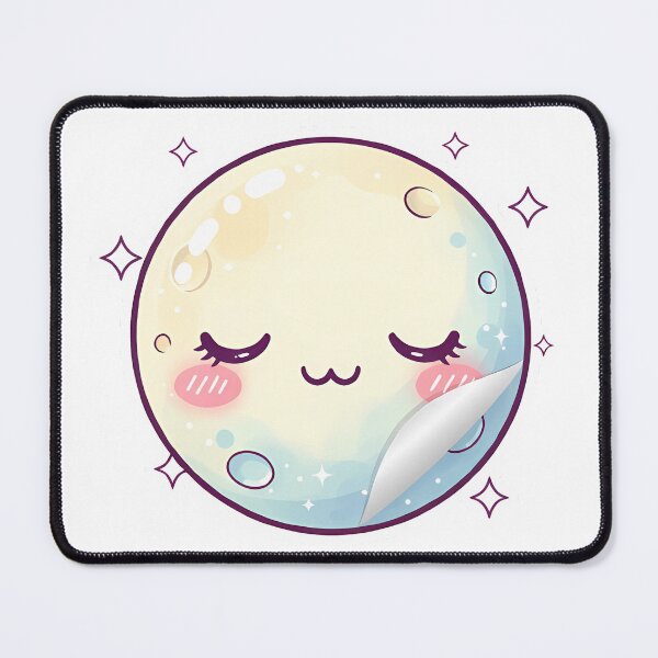 Item preview, Kawaii Sleepy Moon - Cute Adorable Celestial Character designed and sold by pumsquare.