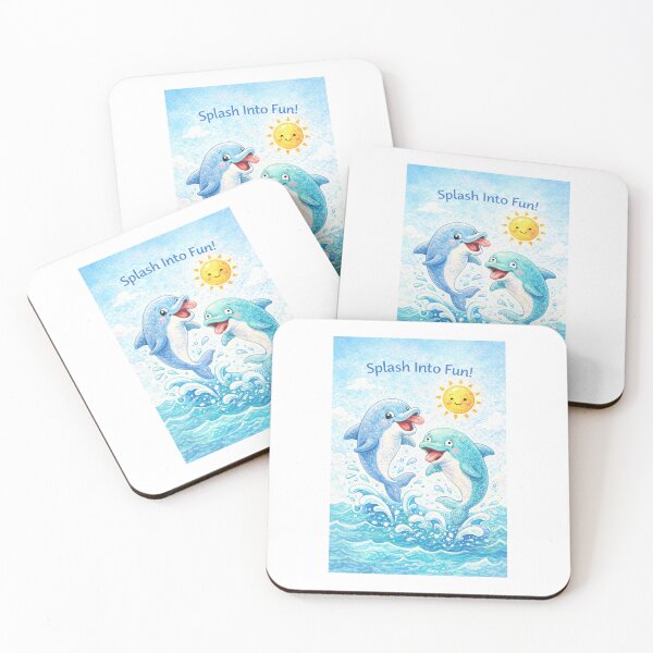 Item preview, Silly Dolphin Duo – Splash Into Fun Kids Ocean Art designed and sold by MimisCornerCo.