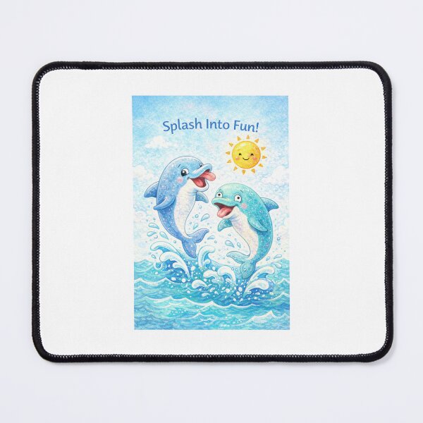 Item preview, Silly Dolphin Duo – Splash Into Fun Kids Ocean Art designed and sold by MimisCornerCo.