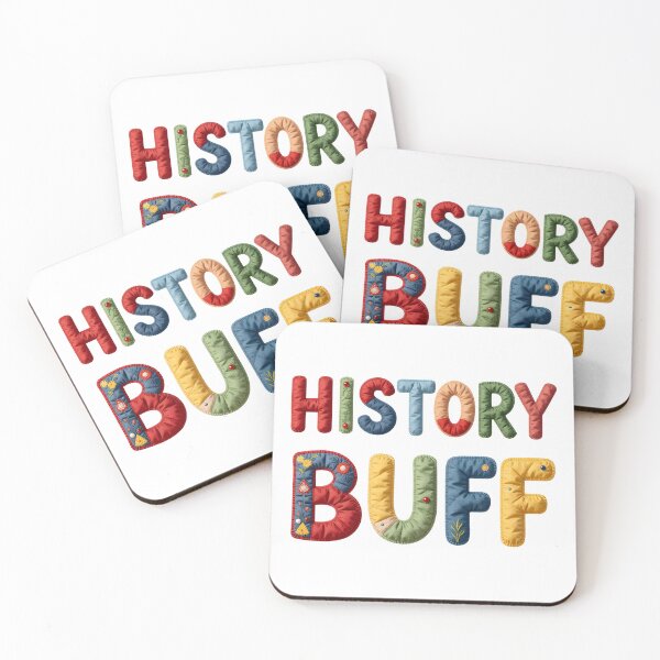 Item preview, HISTORY BUFF - IN COLORFUL FAUX LETTERING designed and sold by AlexOBrienArt.