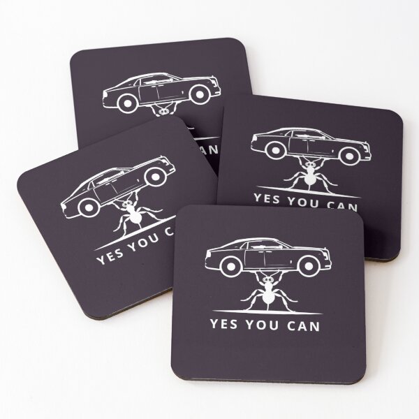 Item preview, Unstoppable Strength: "Yes You Can" Motivational Ant Lifting Car designed and sold by MyDesigneStore.