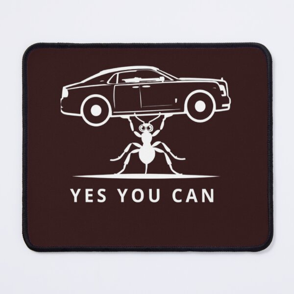 Item preview, Unstoppable Strength: "Yes You Can" Motivational Ant Lifting Car designed and sold by MyDesigneStore.