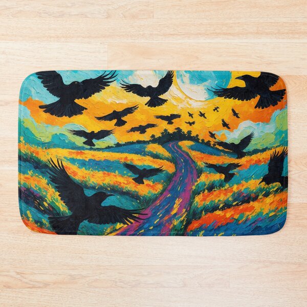 Item preview, Wheatfield with Crows - Psychedelic Van Gogh Art designed and sold by Lucid Dream Pixel.