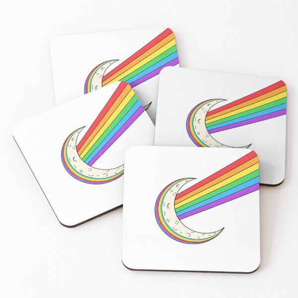 Item preview, Retro Rainbow Moon - Vintage 70s 80s Style Art designed and sold by pumsquare.