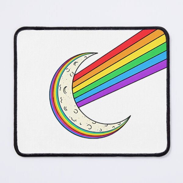 Item preview, Retro Rainbow Moon - Vintage 70s 80s Style Art designed and sold by pumsquare.