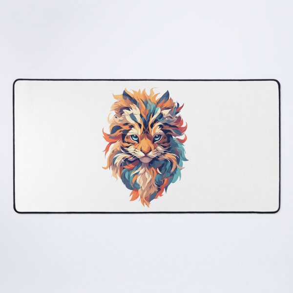 Item preview, Vibrant Psychedelic Lion Face – Abstract Colorful Animal Art designed and sold by hawai3000.