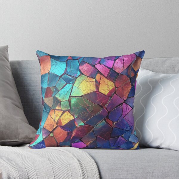Item preview, Abstract Stained Glass - Vibrant Geometric Pattern designed and sold by Siriusvibes.