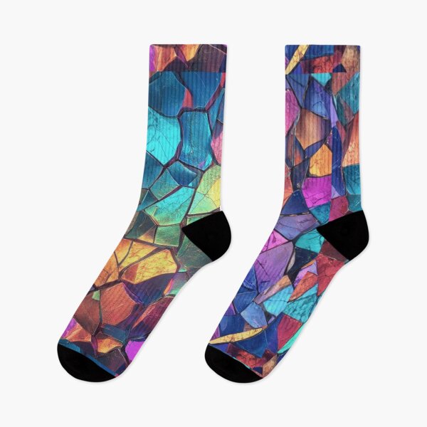 Item preview, Abstract Stained Glass - Vibrant Geometric Pattern designed and sold by Siriusvibes.