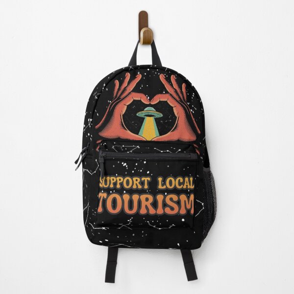 Item preview, Support Local Tourism UFO Retro Shirt designed and sold by SideEye Co.