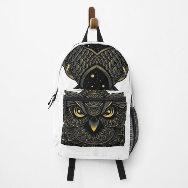 Item preview, Sacred Owl Totem Gold & Obsidian Art designed and sold by RickyStick.