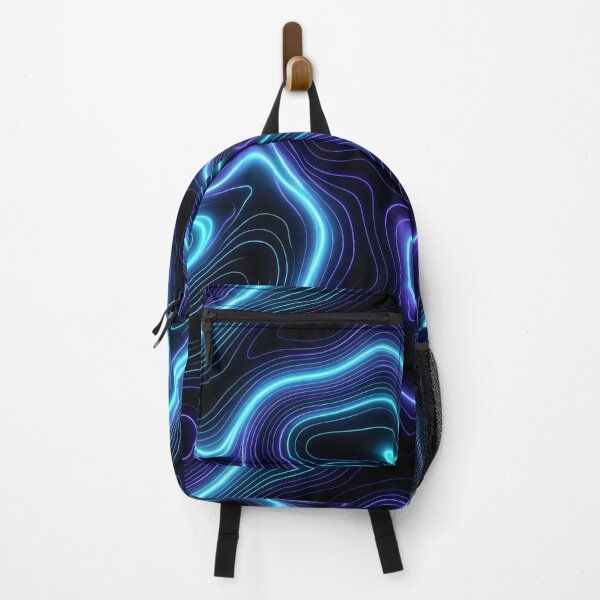 Item preview, Electric Topography Neon Blue Cyberpunk Flow designed and sold by AURA - Curated Excellence.