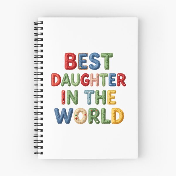 Item preview, BEST DAUGHTER IN THE WORLD - IN COLORFUL FAUX LETTERING designed and sold by AlexOBrienArt.