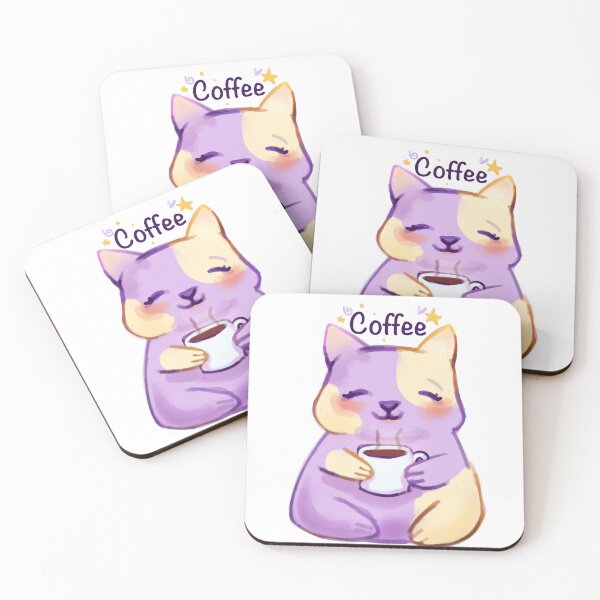 Item preview, cute coffee cat designed and sold by Pindakaasje.
