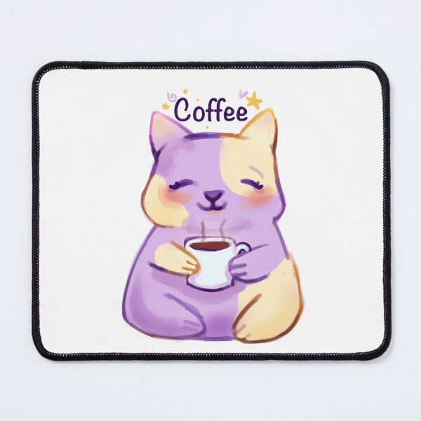 Item preview, cute coffee cat designed and sold by Pindakaasje.