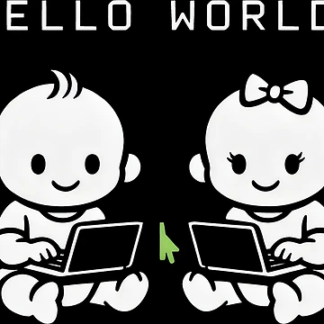 Artwork thumbnail, Coding Twins Programming Design by SplashTastic