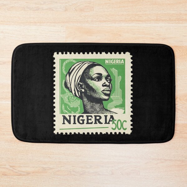 Item preview, Vintage Nigeria Postage Stamp Art - Traditional Gele Portrait designed and sold by tiigerdad.