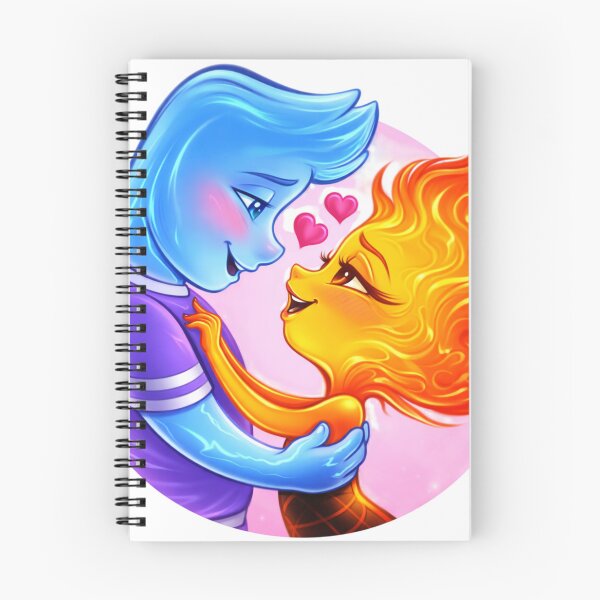 Item preview, Elemental Opposites - Romantic Illustration of Fire and Water designed and sold by Skully-Studio.