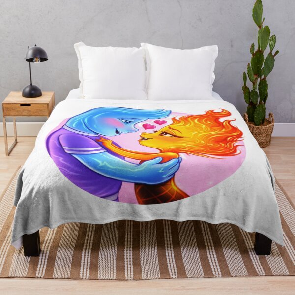 Item preview, Elemental Opposites - Romantic Illustration of Fire and Water designed and sold by Skully-Studio.
