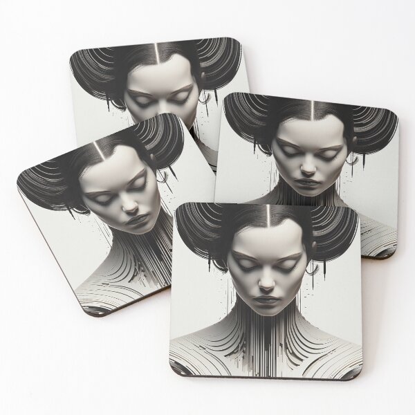 Item preview, Digital Soul – Abstract Cybernetic Portrait designed and sold by Basajaun Studio.