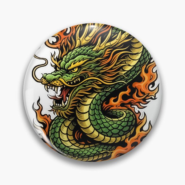 Artikelvorschau, Japanisches Feuerdrachen-Tattoo – Ryu-Flammenkrieger-Kunst entworfen und verkauft von Totemica.