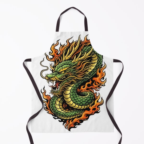 Item preview, Japanese Fire Dragon Tattoo – Ryu Flame Warrior Art designed and sold by Totemica.