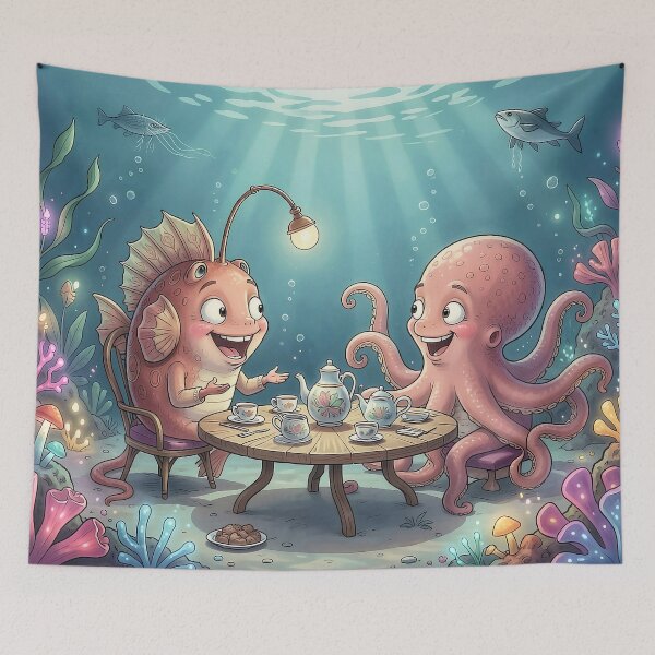Item preview, Underwater Tea Party designed and sold by Serene Strokes Art.
