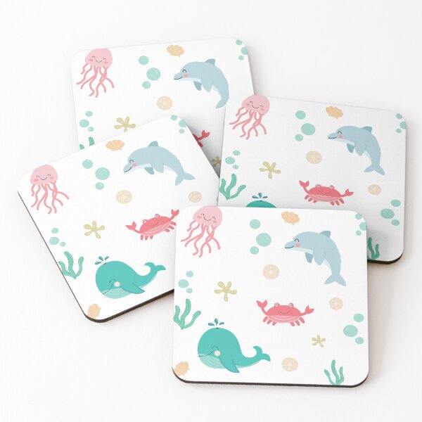 Item preview, Cute Ocean Animals Pattern designed and sold by Qualia Studio.
