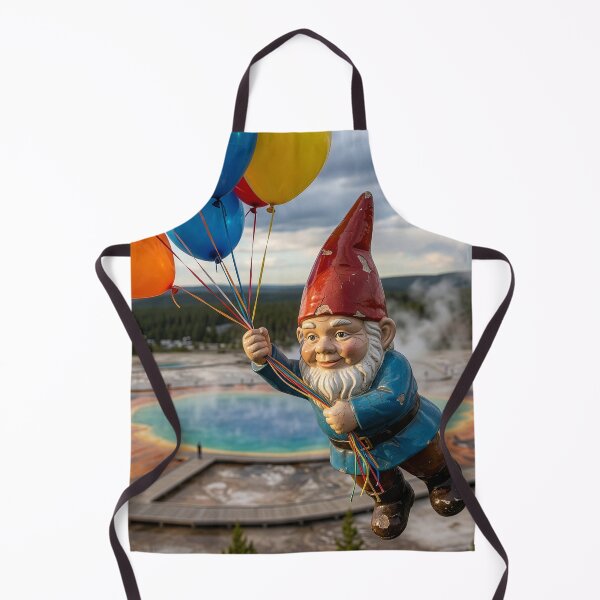 Item preview, Gnome Flies Over the Grand Prismatic Spring, Yellowstone designed and sold by Tridentulus.
