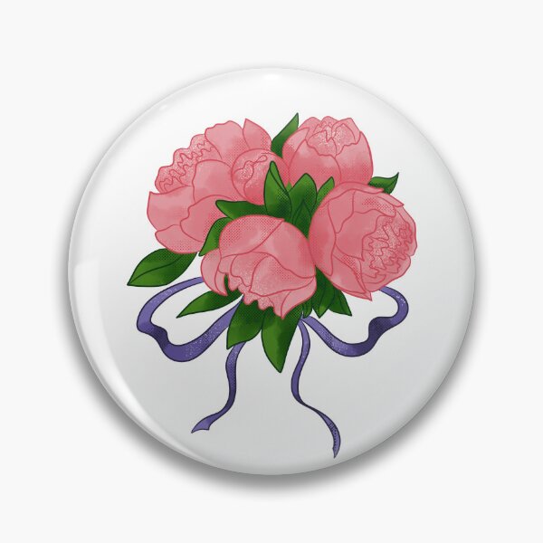 Item preview, Purple ribbon bow present bouquet peonies gift sticker  designed and sold by RozhmarisArt.