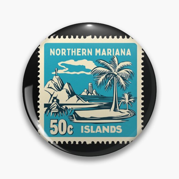 Item preview, Vintage Northern Mariana Islands Postage Stamp Art - Latte Stone & Lagoon designed and sold by tiigerdad.