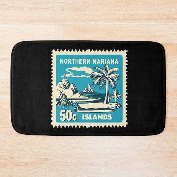 Item preview, Vintage Northern Mariana Islands Postage Stamp Art - Latte Stone & Lagoon designed and sold by tiigerdad.