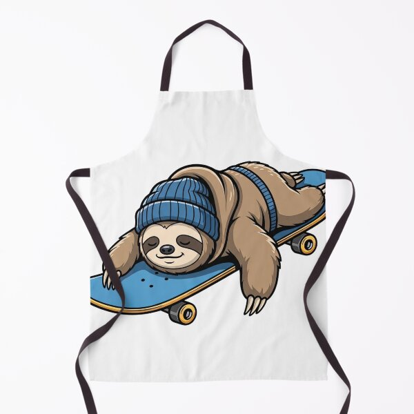 Item preview, Cute Lazy Sloth Sleeping on Skateboard designed and sold by Drextor.