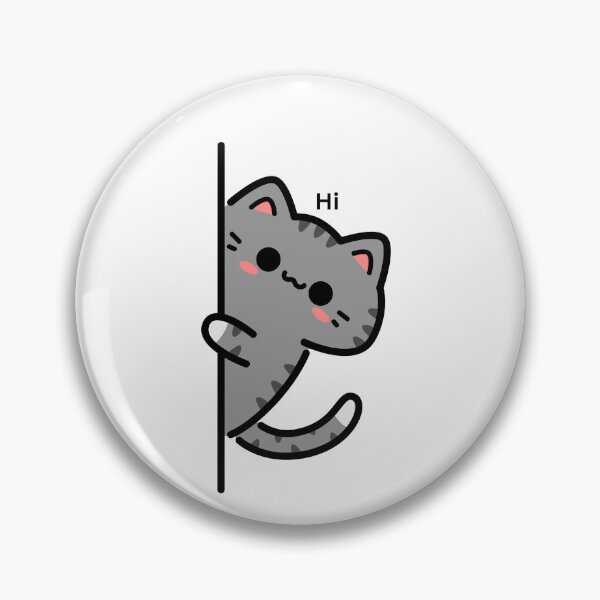 Item preview, Cute Peeking Cat Kawaii Side Peek Kitty Design designed and sold by CozyMomDesigns.
