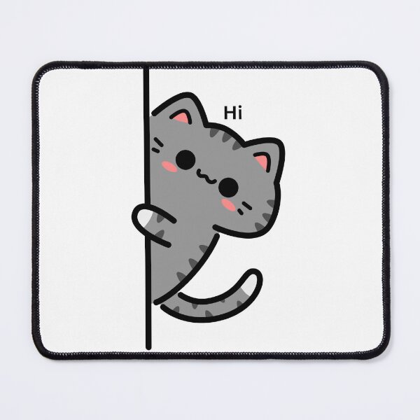 Item preview, Cute Peeking Cat Kawaii Side Peek Kitty Design designed and sold by CozyMomDesigns.