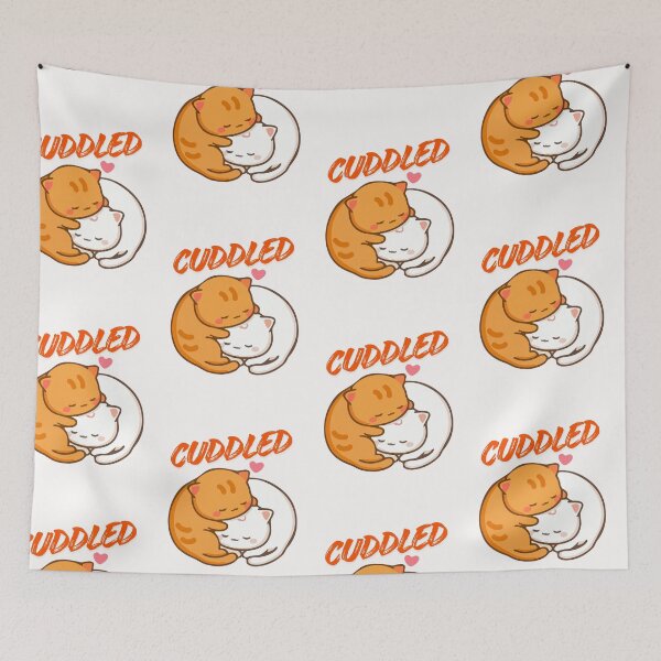 Item preview, Cuddled Series Cute Romantic Cats Sleeping designed and sold by Homyar.