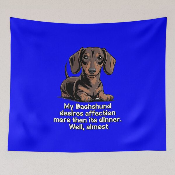 Item preview, Diseño artístico para dueños de perros salchicha: Mi perro salchicha desea más afecto que su comida. designed and sold by fantasticdesign.