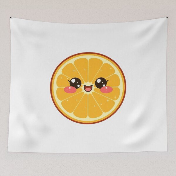 Item preview, Cute Kawaii Orange Slice Smiling Fruit Sticker designed and sold by funnyshop222.