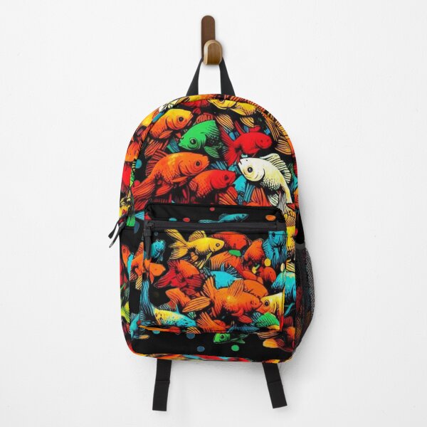 Item preview, Electric School: Neon Goldfish Swarm designed and sold by daweave77.