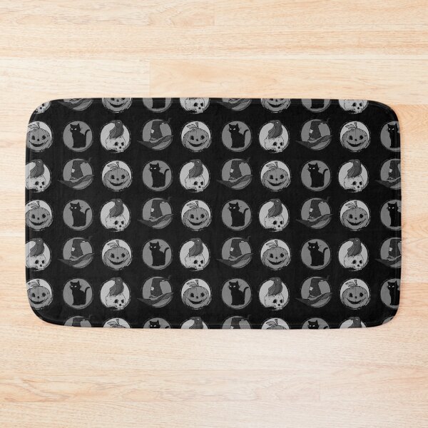 Item preview, Witch, Pumpkin, Cat and Cuckoo with Skull - Black and White designed and sold by Biah!.