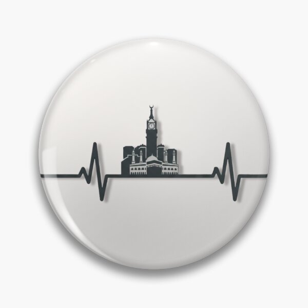Item preview, Makkah Heartbeat (V.1) – Kaaba & Clock Tower Islamic Skyline Design designed and sold by D-Islamic.