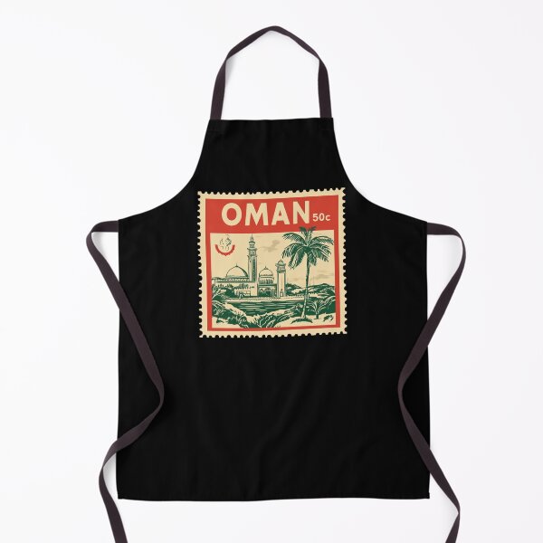 Item preview, Vintage Oman Postage Stamp Art - Grand Mosque & Desert Palm designed and sold by tiigerdad.