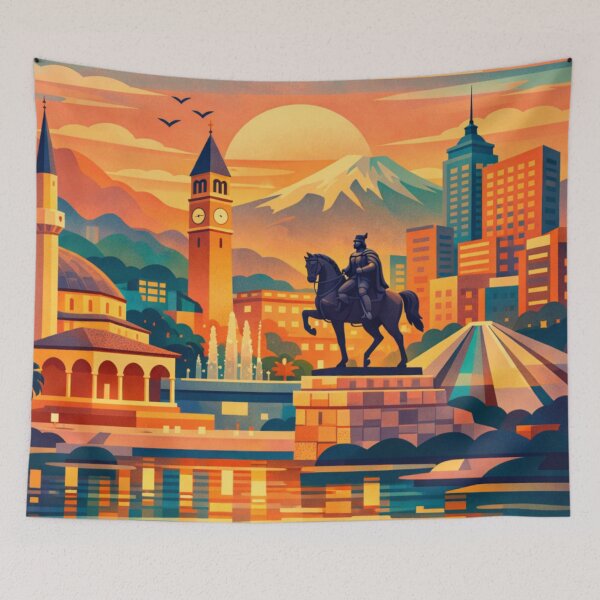 Item preview, Tirana Albania Travel Poster designed and sold by MatthewHeights.