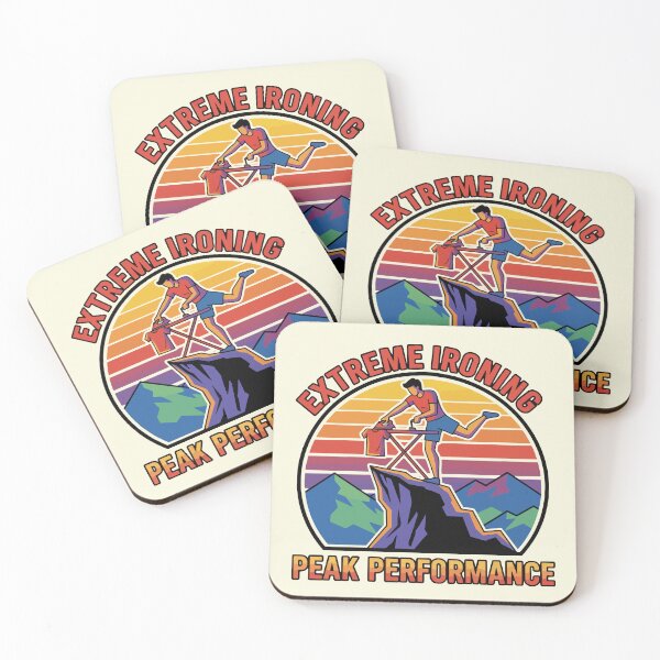 Item preview, Extreme Ironing Peak Performance Retro Sticker designed and sold by mergmart.