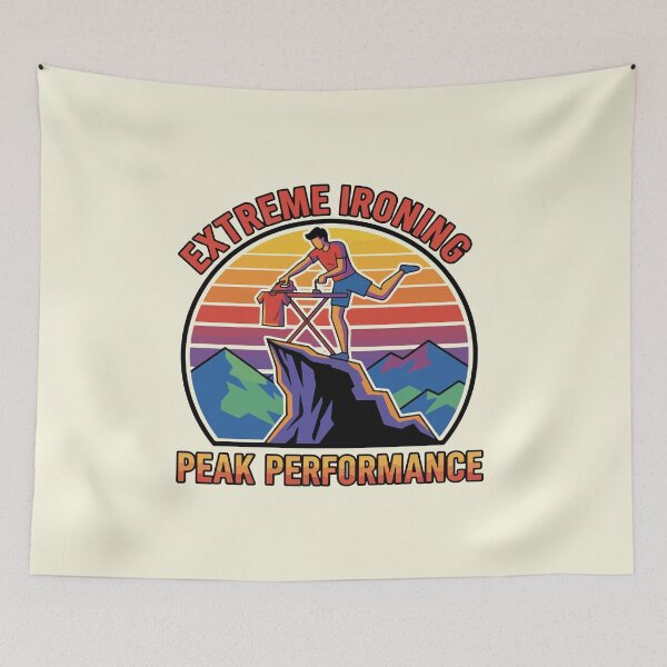 Item preview, Extreme Ironing Peak Performance Retro Sticker designed and sold by mergmart.