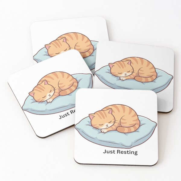 Item preview, Cute Sleeping Cat Kawaii Cozy Nap Design designed and sold by CozyMomDesigns.