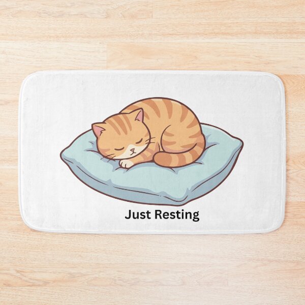 Item preview, Cute Sleeping Cat Kawaii Cozy Nap Design designed and sold by CozyMomDesigns.