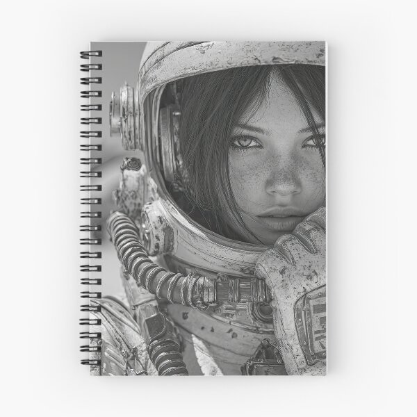 Item preview, Space Explorer – Monochrome Astronaut Portrait designed and sold by PlanetBPop.
