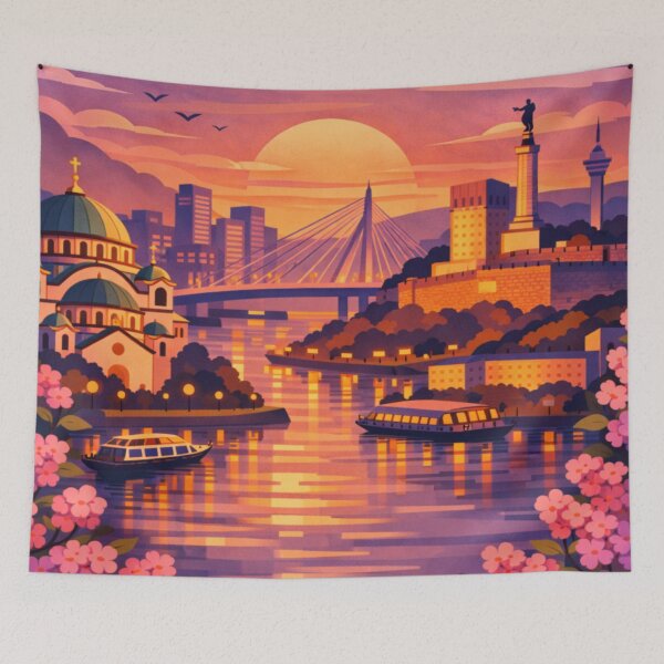 Item preview, Belgrade Serbia Travel Poster designed and sold by MatthewHeights.